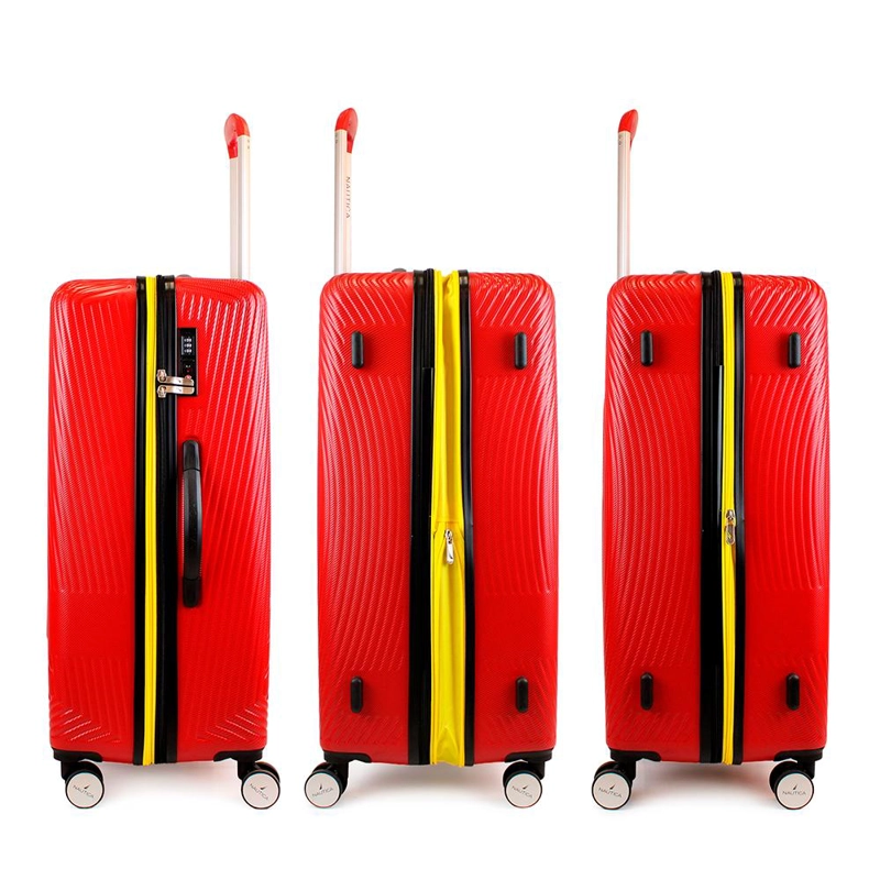 SET DE 3 MALETAS S+M+NAUTICA BAHAMAS ROJA - 7