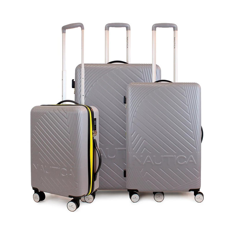 SET DE 3 MALETAS S+M+NAUTICA BAHAMAS GRIS - 1