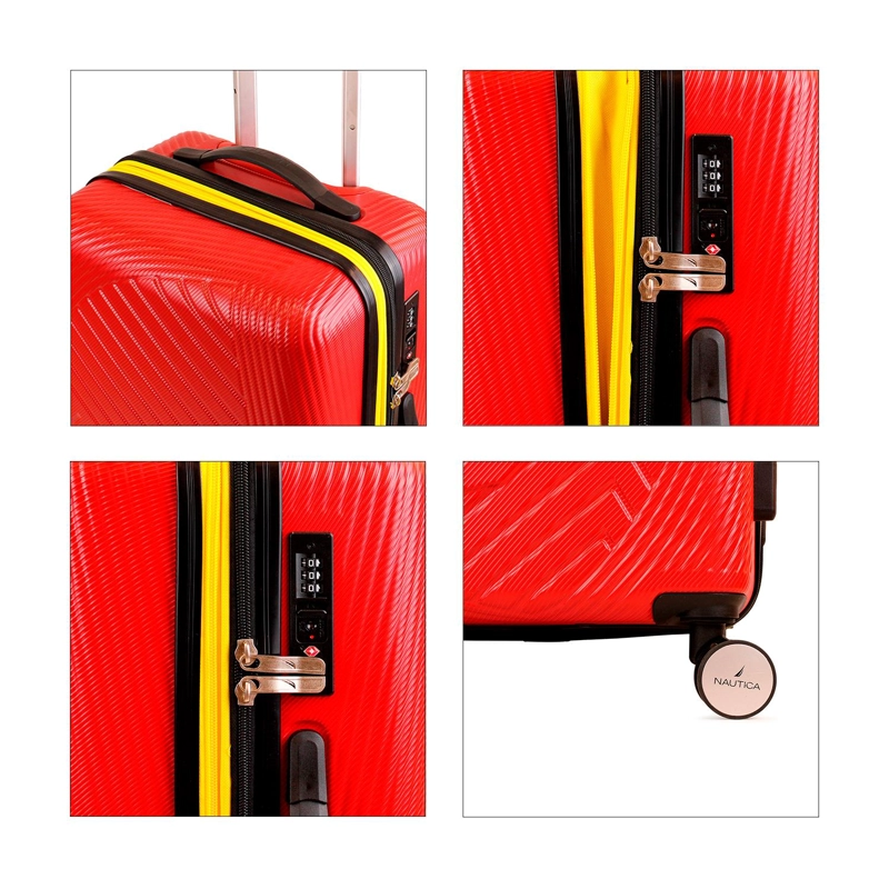 PACK 2 MALETAS NAUTICA S+M BAHAMAS 10KG Y 20KG ROJA - 4