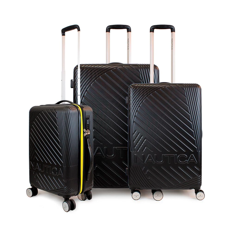 SET DE 3 MALETAS S+M+NAUTICA BAHAMAS NEGRA - 1