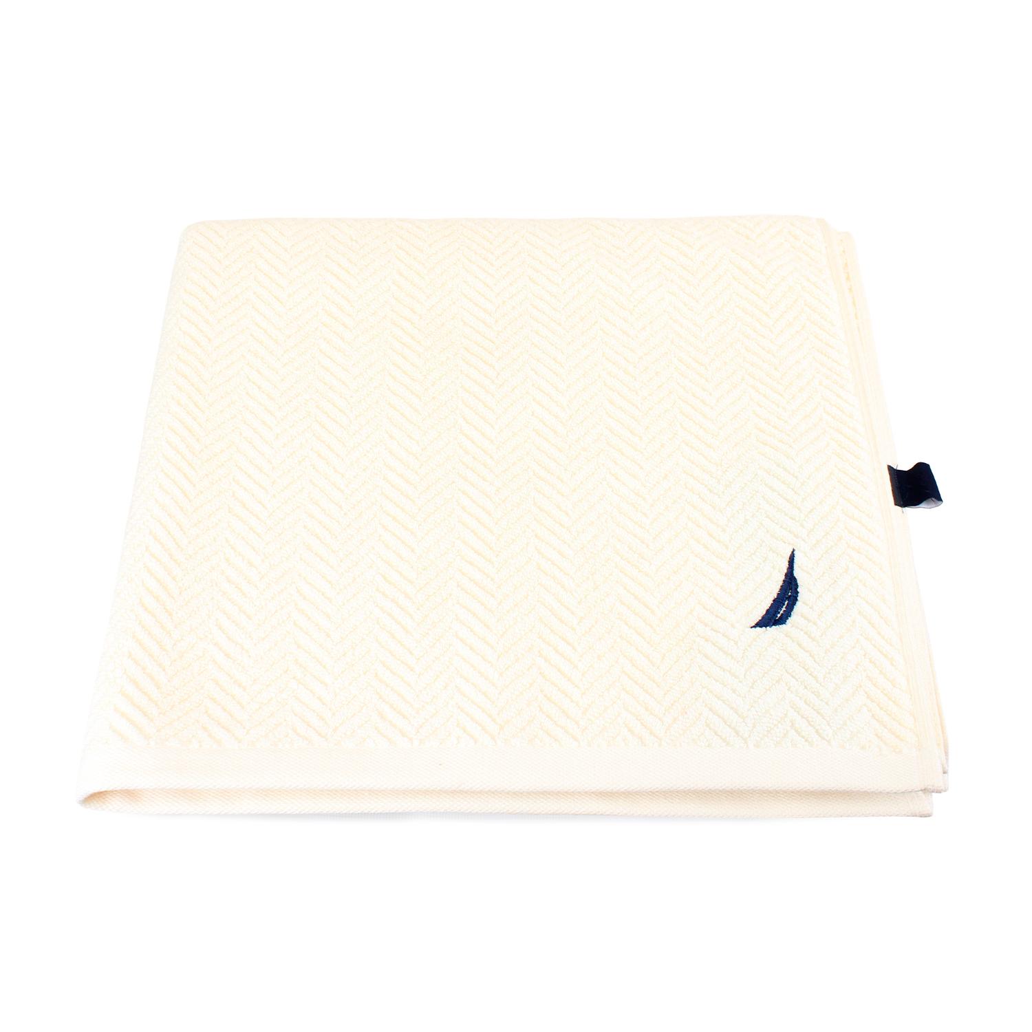 PACK 2 TOALLAS DE BAÑO VIS NAUTICA HOME 100% ALGODON SUAVE 76X137CM CREMA - 2
