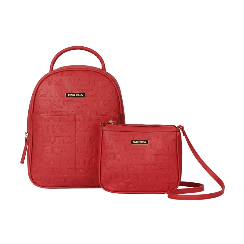 PACK NAUTICA MOCHILA QUEEN + CARTERA PRINCESS ROJA - 1