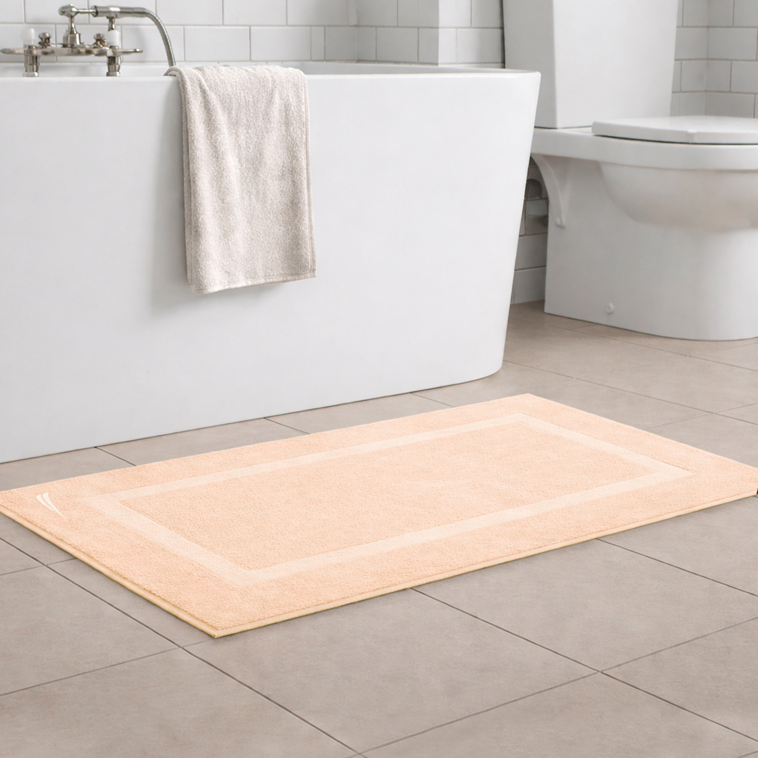 TOALLA DE PISO SIGNATURE NAUTICA HOME 100% ALGODON 45X76CM ROSADA - 1