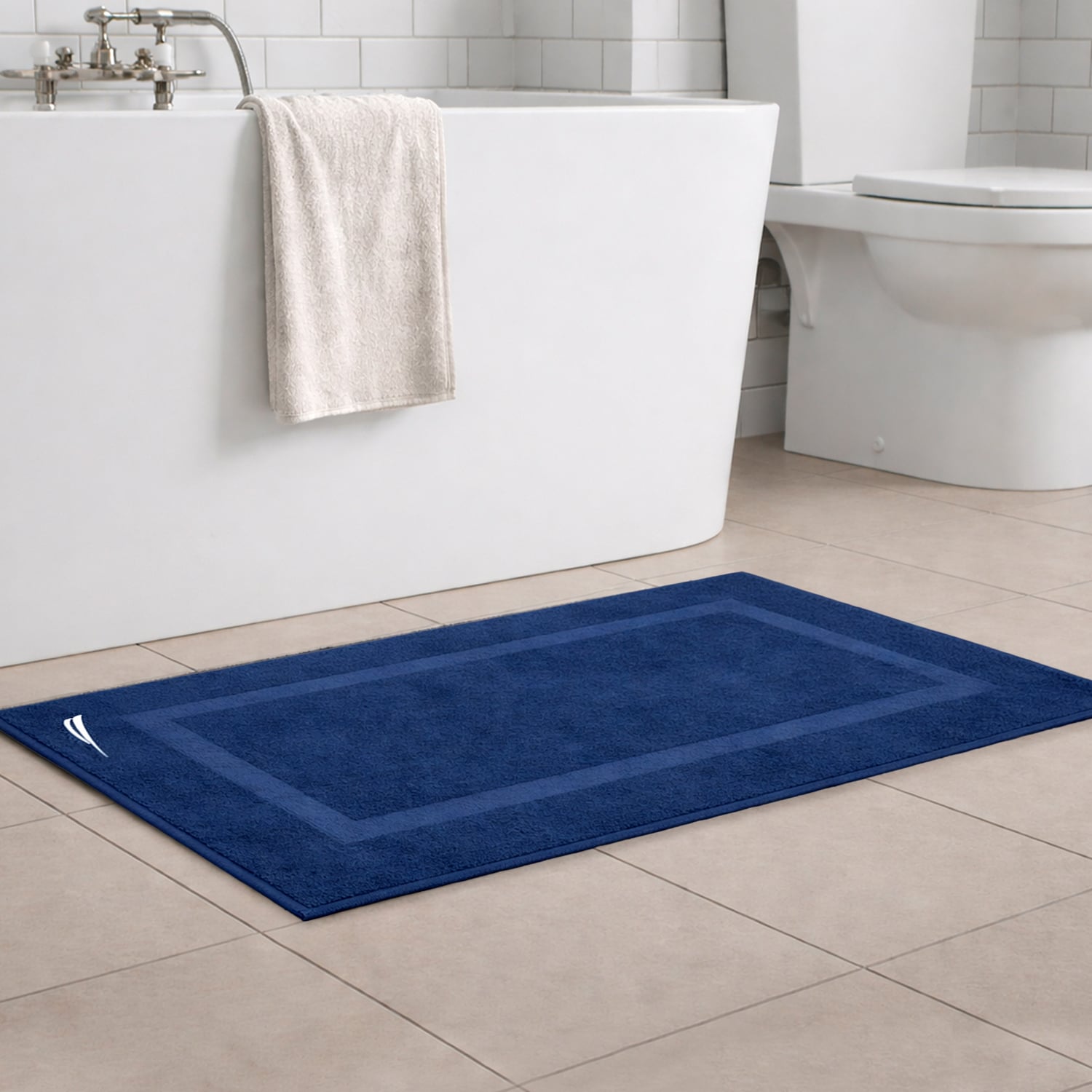TOALLA DE PISO SIGNATURE NAUTICA HOME 100% ALGODON 45X76CM AZUL - 1
