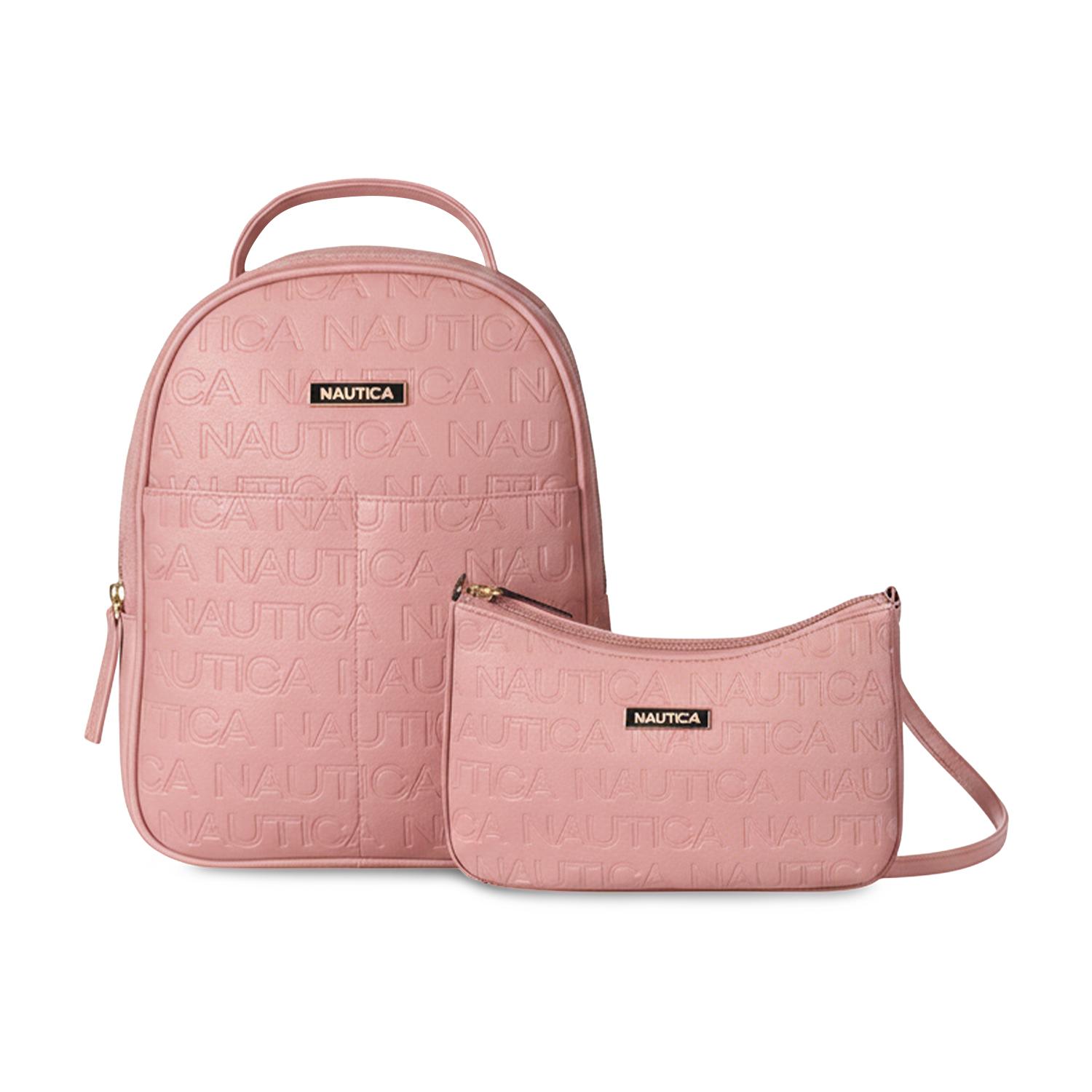 PACK NAUTICA MOCHILA QUEEN + CARTERA LADY ROSADA