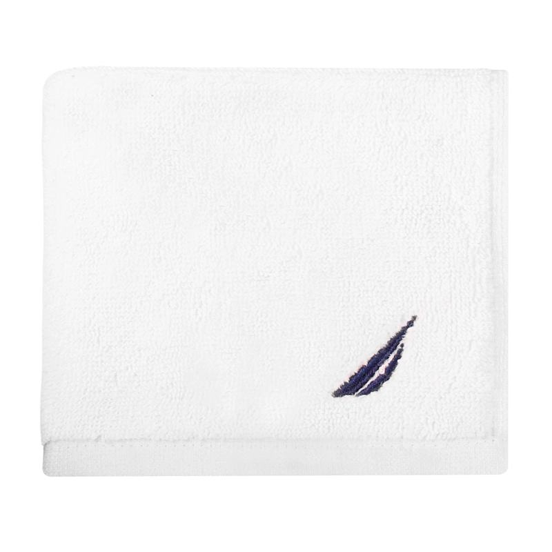 TOALLA DE CARA NAUTICA 100% ALGODON PREMIUM 30X30CM BLANCA-AZUL - 4