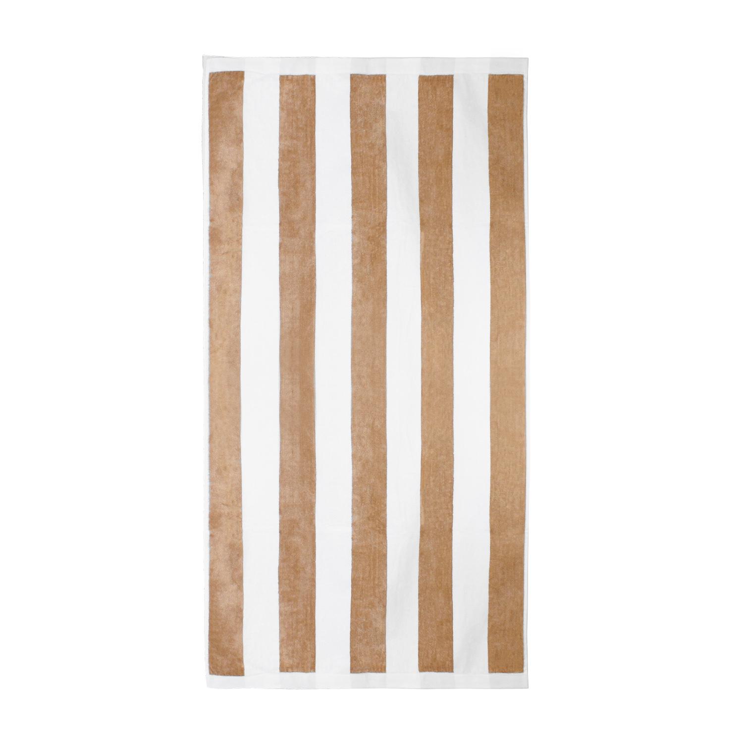2 TOALLAS DE PLAYA NAUTICA HOME 100% ALGODON 163X81CM CABANA BEIGE - 3