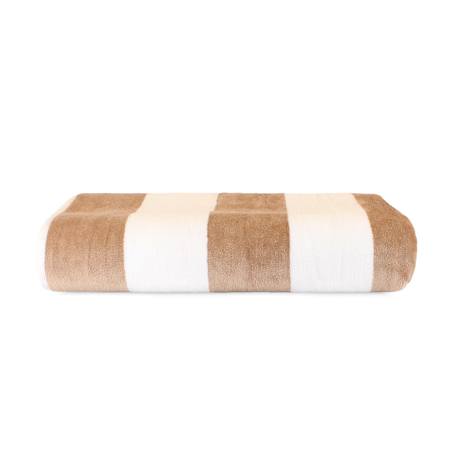 2 TOALLAS DE PLAYA NAUTICA HOME 100% ALGODON 163X81CM CABANA BEIGE - 4