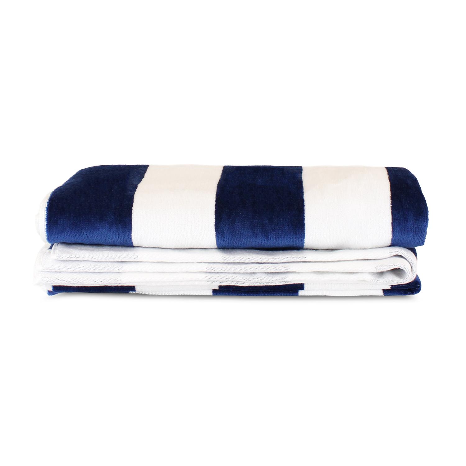 2 TOALLAS DE PLAYA NAUTICA HOME 100% ALGODON 163X81CM CABANA AZUL MARINO - 6