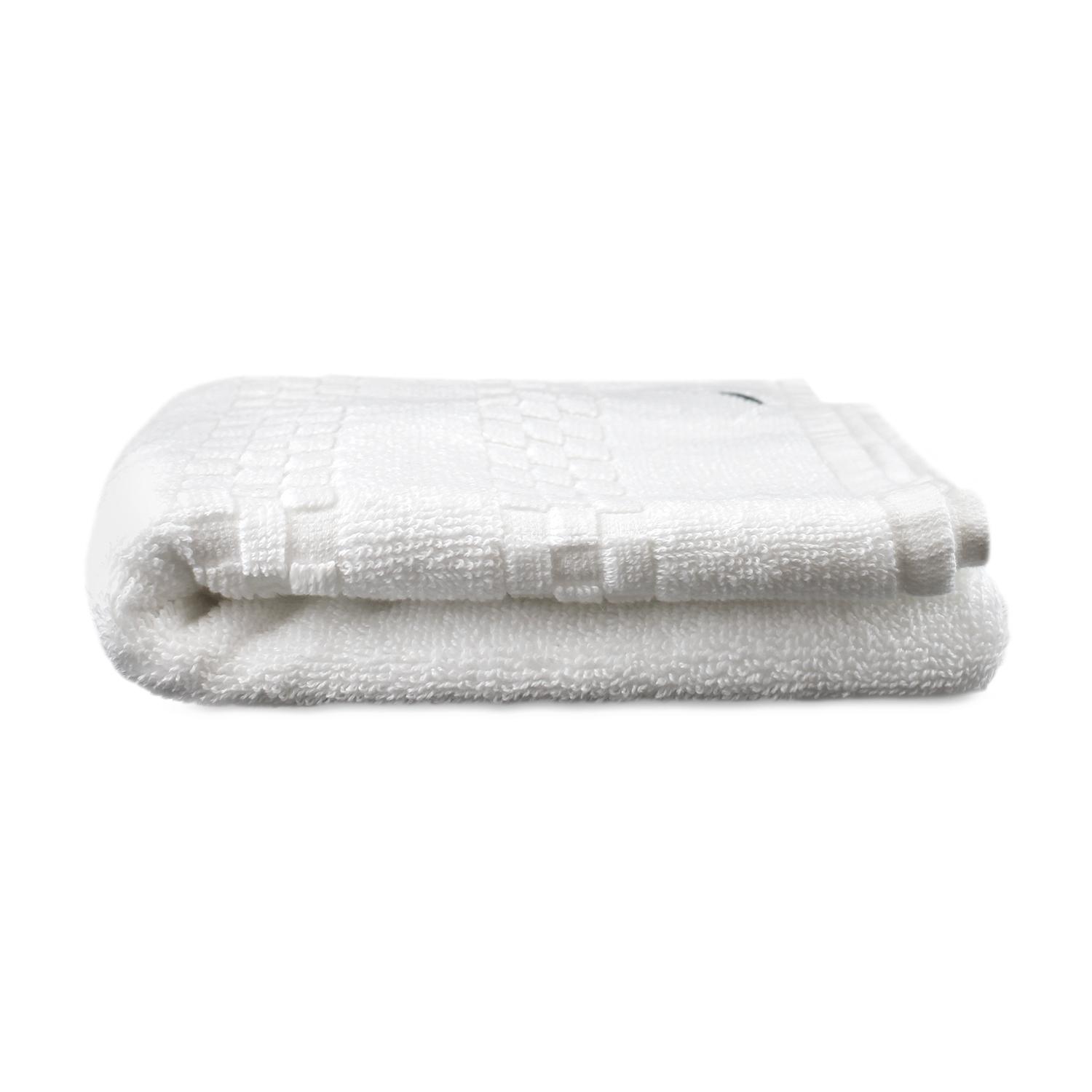 TOALLA DE MANOS NAUTICA SIGNATURE 100% ALGODON SUAVIDAD Y ABSORBENCIA BLANCA - 2