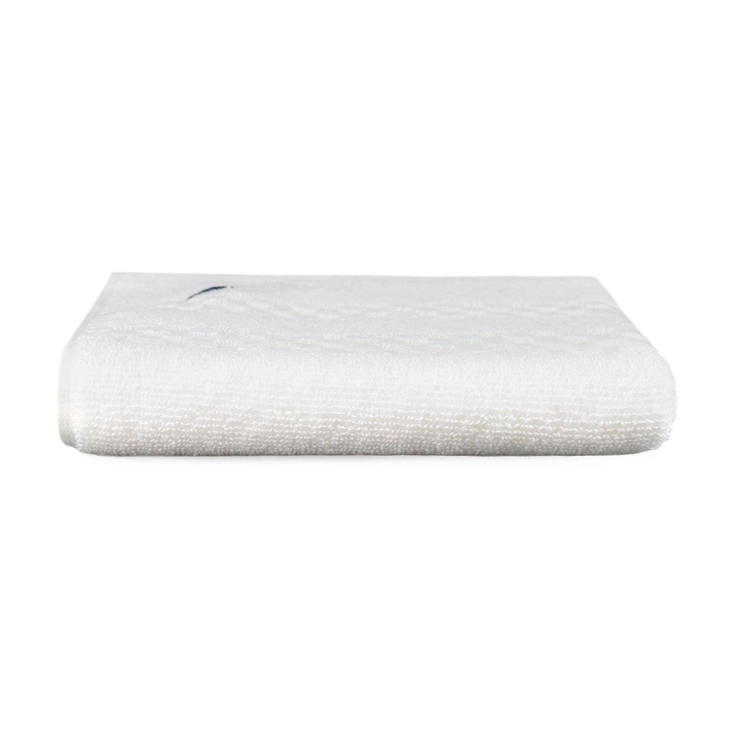 TOALLA DE MANOS NAUTICA SIGNATURE 100% ALGODON SUAVIDAD Y ABSORBENCIA BLANCA - 3