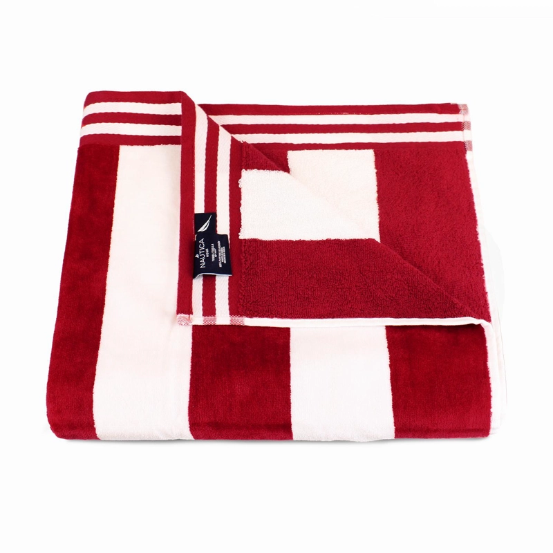 TOALLA DE PLAYA 100% ALGODON 163X81 CABANA ROJA - 2