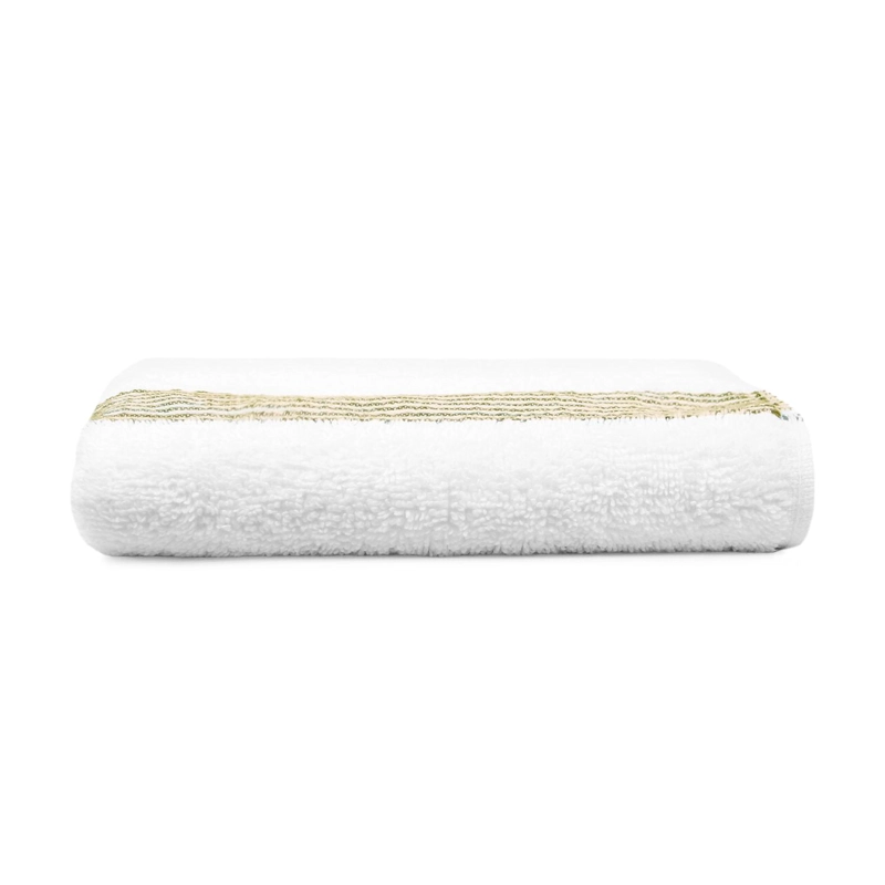 TOALLA PARA MANOS MAV NAUTICA 100% ALGODON ALTA CALIDAD BLANCA-VERDE - 3