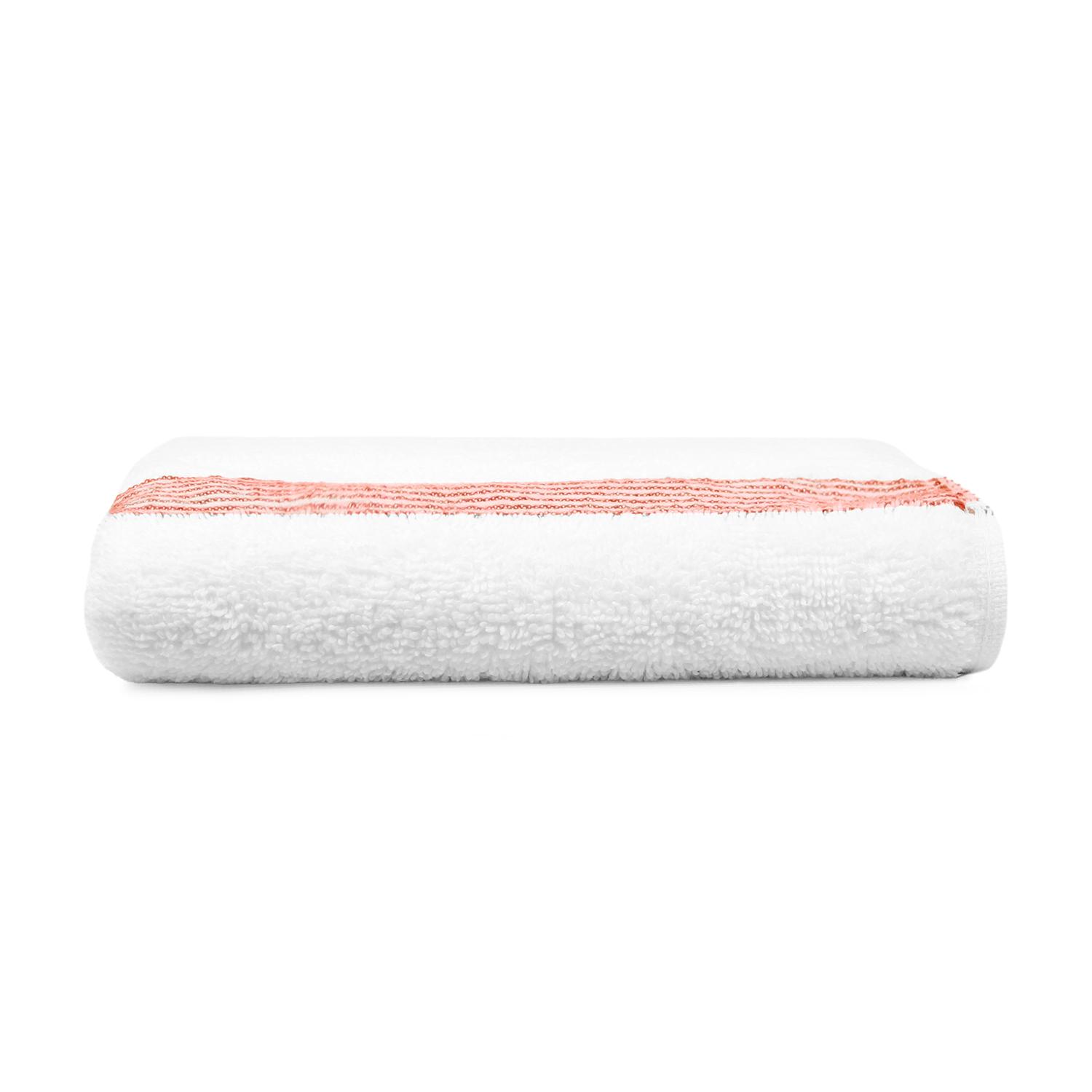 TOALLA PARA MANOS MAV NAUTICA 100% ALGODON ALTA CALIDAD BLANCA-ROJO - 3