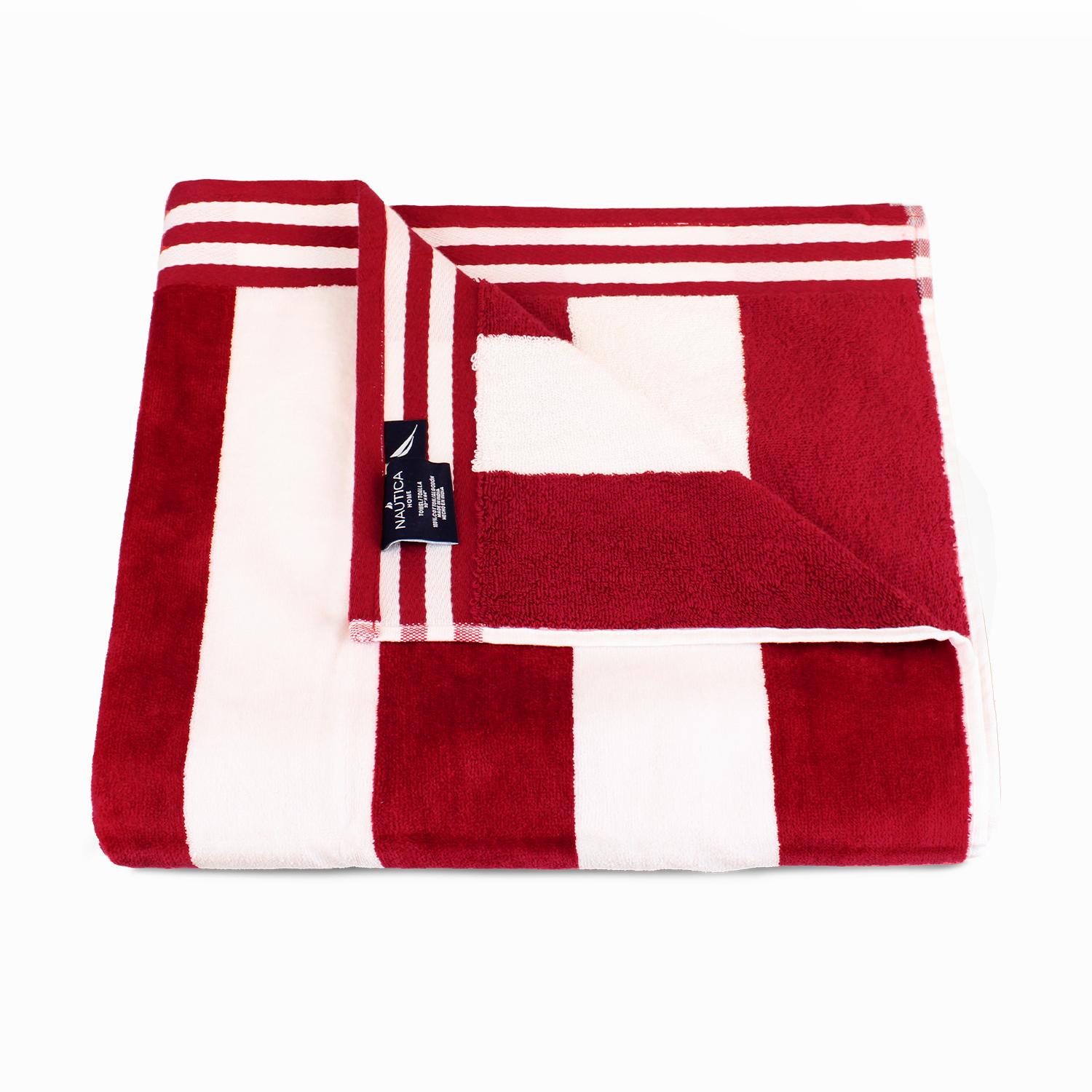 2 TOALLAS DE PLAYA 100% ALGODON 163X81CM CABANA ROJA - 2