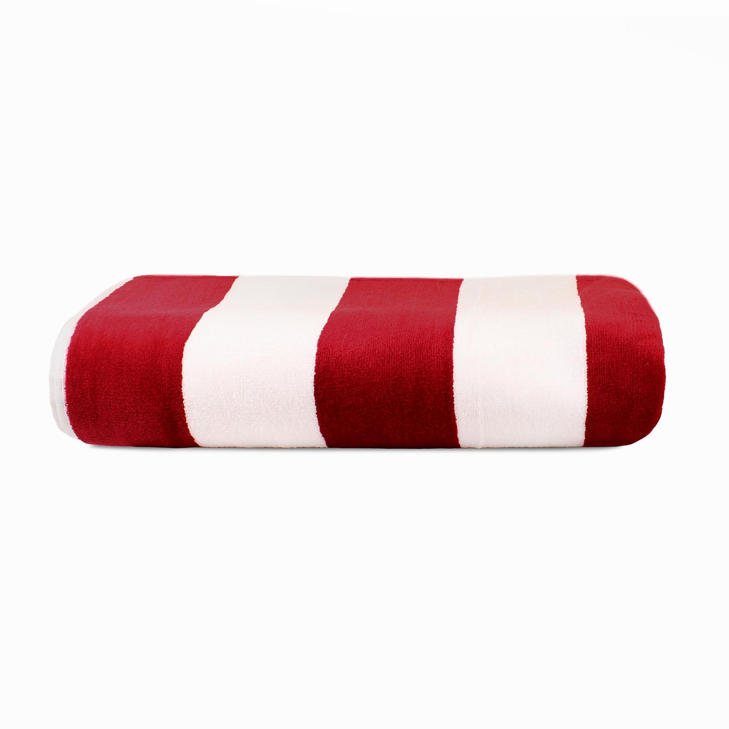 2 TOALLAS DE PLAYA 100% ALGODON 163X81CM CABANA ROJA - 4