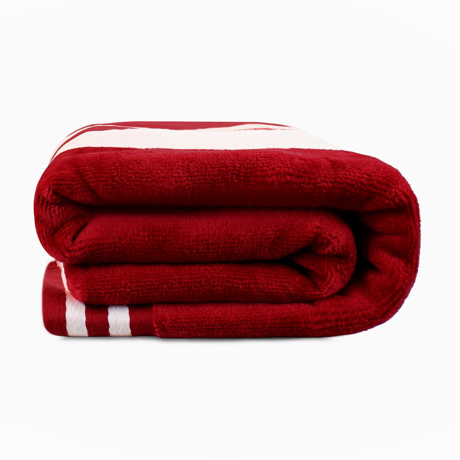 2 TOALLAS DE PLAYA 100% ALGODON 163X81CM CABANA ROJA - 5