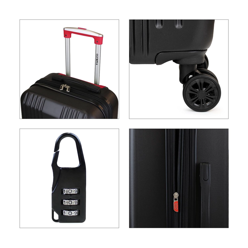 PACK 2 MALETAS S+L OLYMPIA 10Y23KG NEGRA-ROJA - 3
