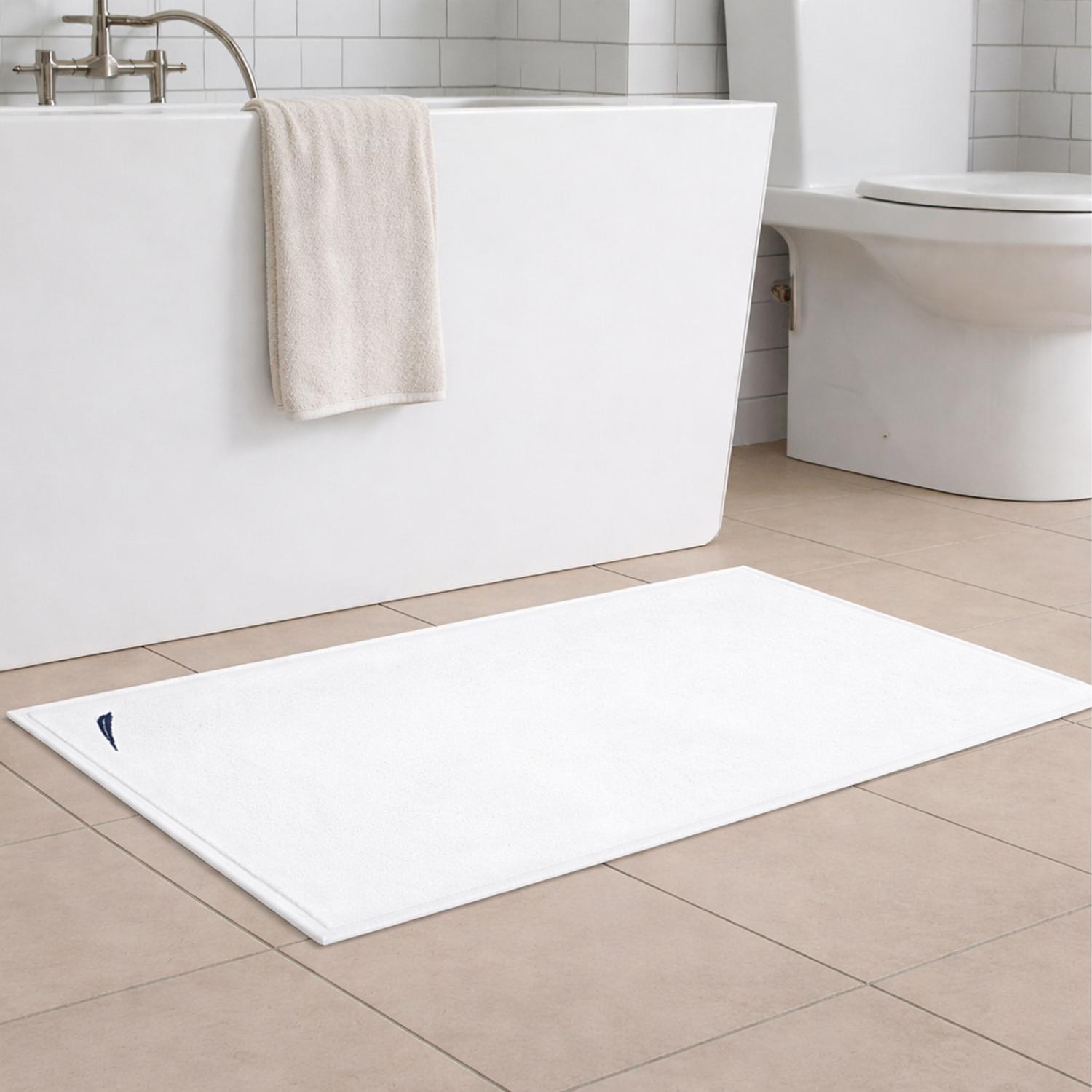 TOALLA DE PISO NAUTICA HOME 100% ALGODON LOGO AZUL 46X76CM - 1