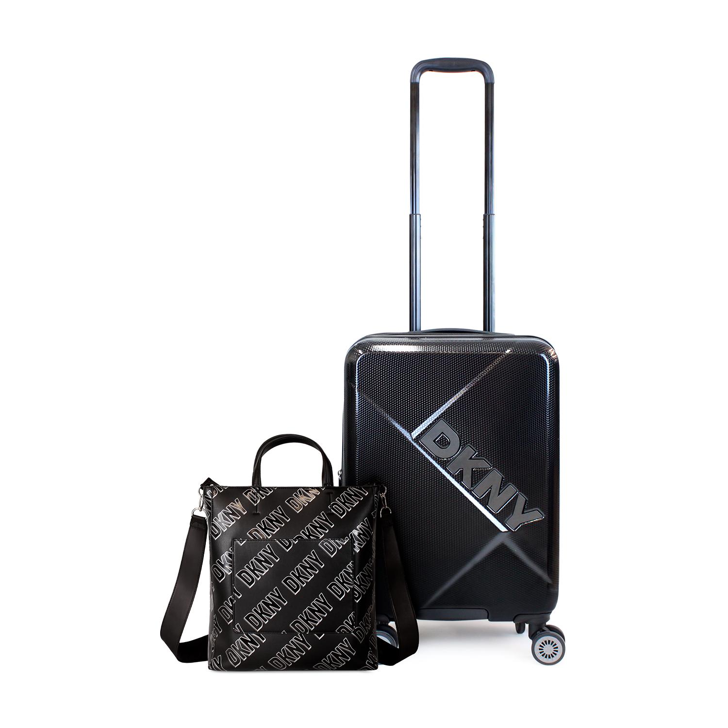 PACK MALETA CABINA DONNA KARAN WOMAN 10KG NEGRA + BOLSO TOTE TILLY DKNY - 1