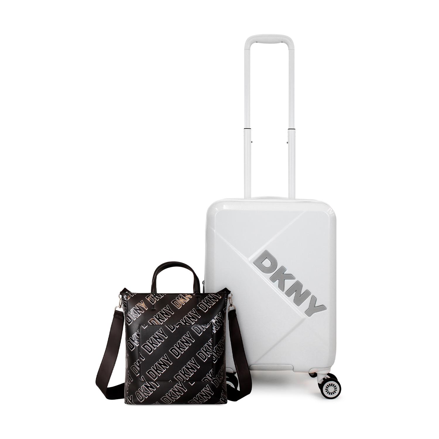 PACK MALETA CABINA DONNA KARAN WOMAN 10KG BLANCA + BOLSO TOTE TILLY DKNY - 1