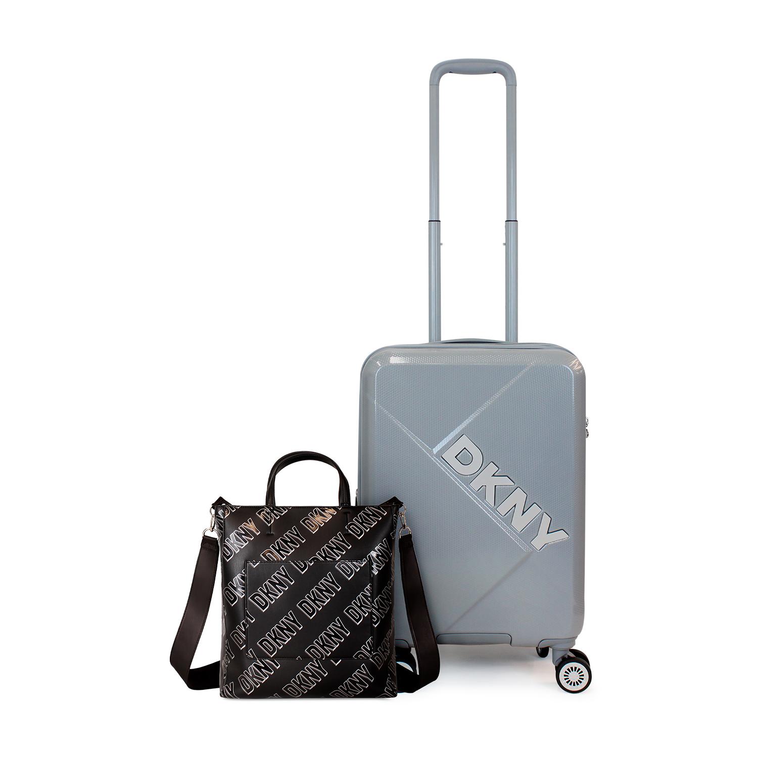 PACK MALETA CABINA DONNA KARAN WOMAN 10KG GRIS + BOLSO TOTE TILLY DKNY - 1