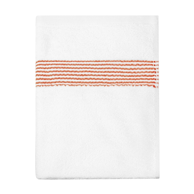 SET 2 TOALLAS NAUTICA MAV CARA+MANO 100% ALGODON ALTA CALIDAD BLANCO-ROJO - 6