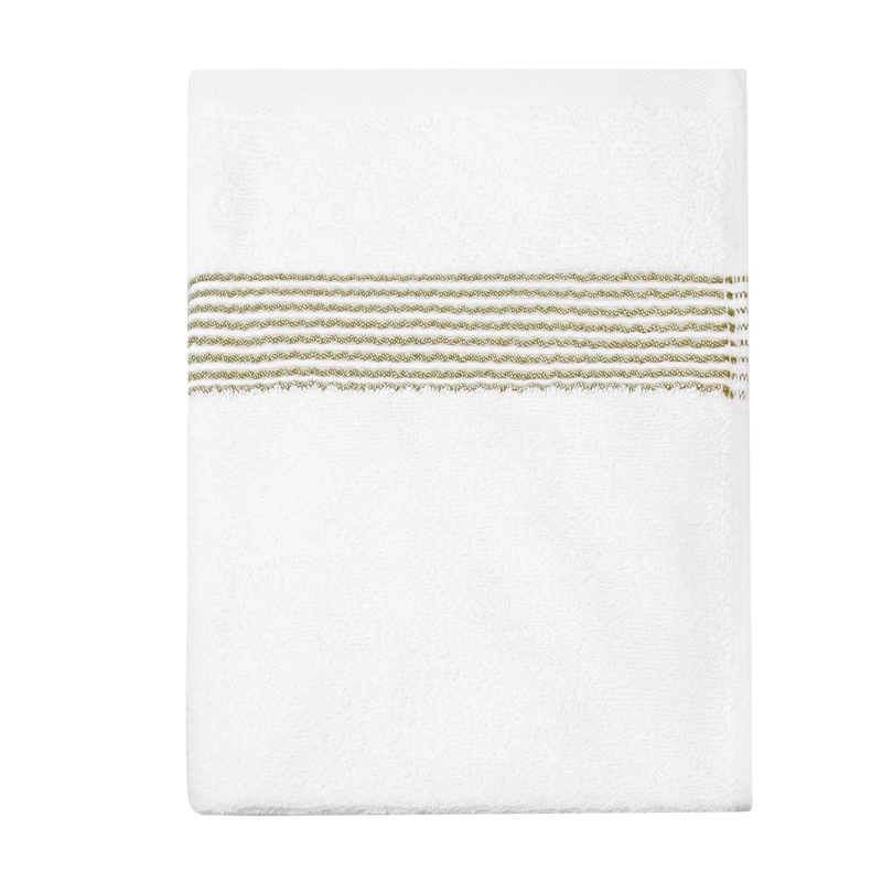 SET 2 TOALLAS NAUTICA MAV CARA+MANO 100% ALGODON ALTA CALIDAD BLANCO-VERDE - 4