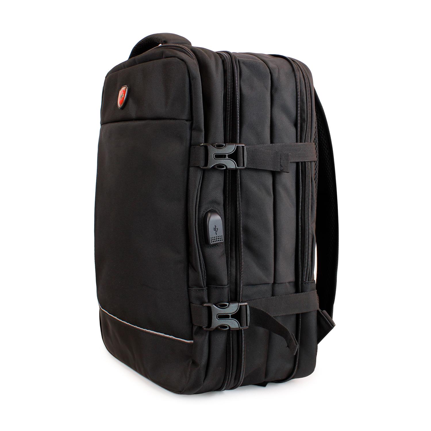 MOCHILA EJECUTIVA DE VIAJE CON PORTANOTEBOOK Y USB CONECTAGO BLACK - 2