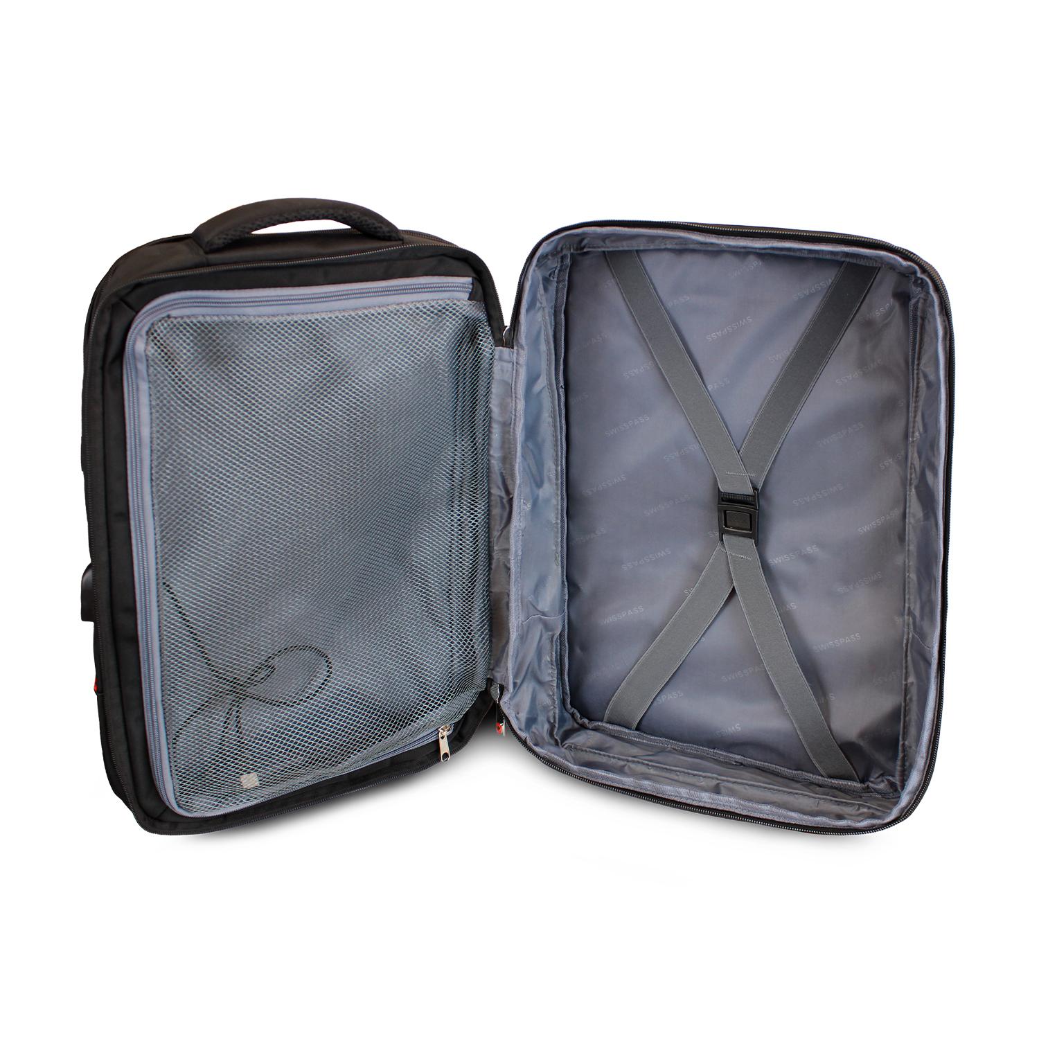 MOCHILA EJECUTIVA DE VIAJE CON PORTANOTEBOOK Y USB CONECTAGO BLACK - 3