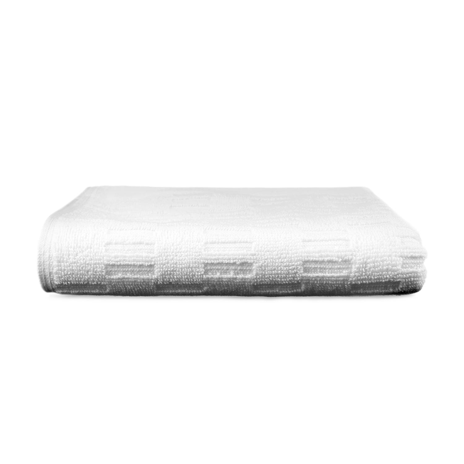 SET 4 TOALLAS NAUTICA SAVOY CARA+MANO+CUERPO+PISO 100% ALGODON ALTA CALIDAD BLANCO - 5
