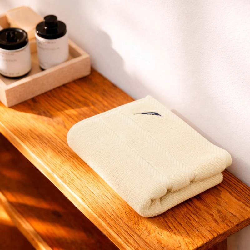 SET 3 TOALLAS NAUTICA SIGNATURE CARA+MANO+CUERPO 100% ALGODON ALTA CALIDAD BEIGE - 4