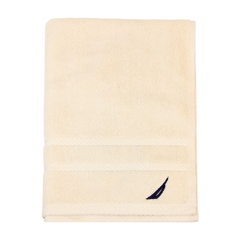 SET 3 TOALLAS NAUTICA SIGNATURE CARA+MANO+CUERPO 100% ALGODON ALTA CALIDAD BEIGE - 5