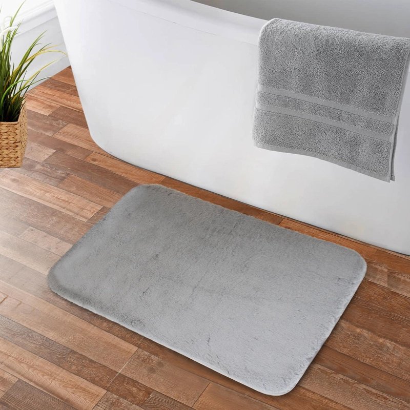 PACK 2 ALFOMBRAS DE BAÑO NAUTICA HOME ULTRA SUAVE 40X60CM GRIS CLARO - 2