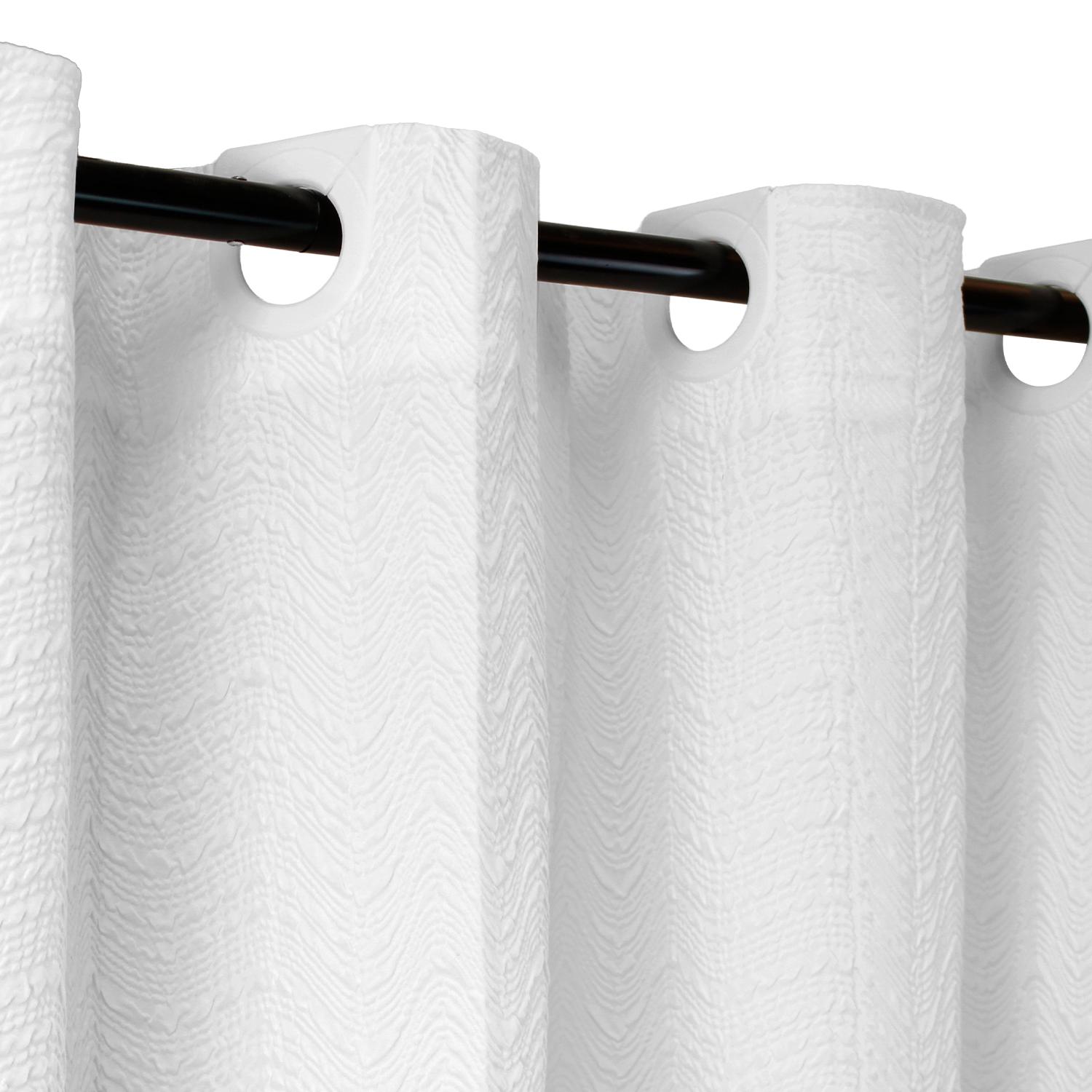 CORTINA DE BAÑO NAUTICA HOME 180X180CM DISEÑO 3D OLAS - 2