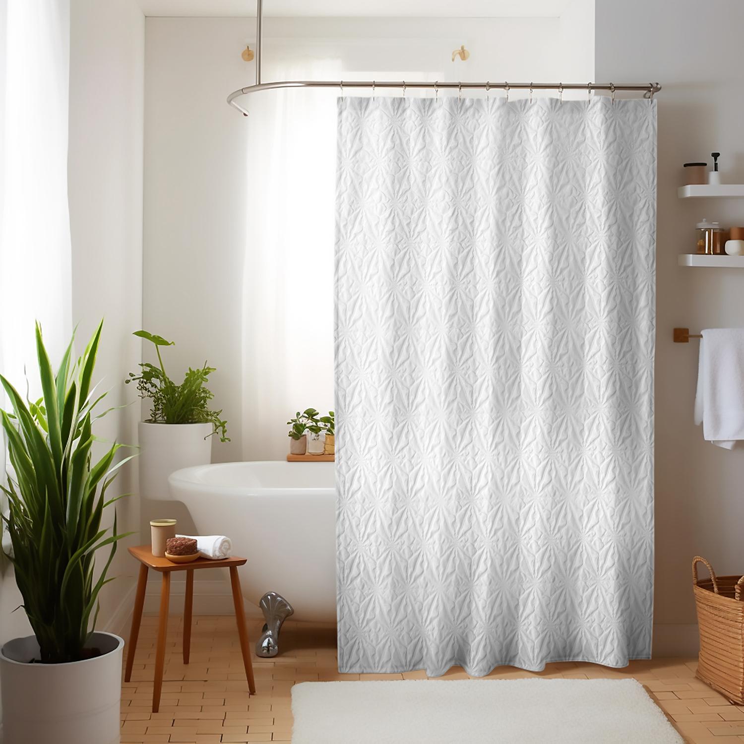 CORTINA DE BAÑO NAUTICA HOME 180X180CM DISEÑO 3D COPOS - 1