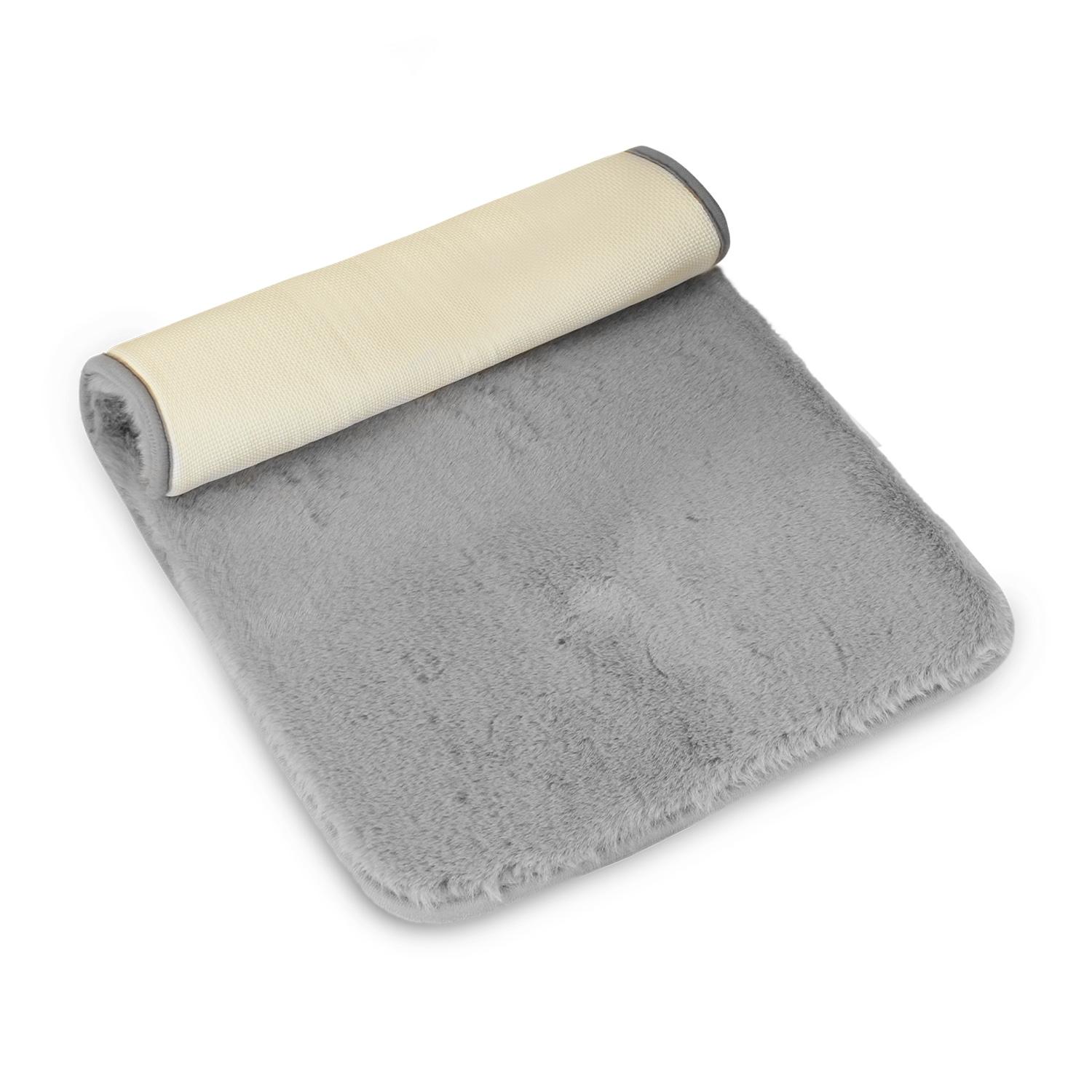 PACK 2 ALFOMBRAS DE BAÑO ULTRA SUAVE NAUTICA 40X60 + 50X80CM GRIS CLARO - 4