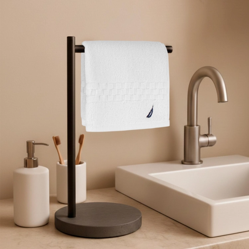 TOALLA DE CARA SIGNATURE NAUTICA 100% ALGODON 33X33CM FRESCURA Y SUAVIDAD BLANCA