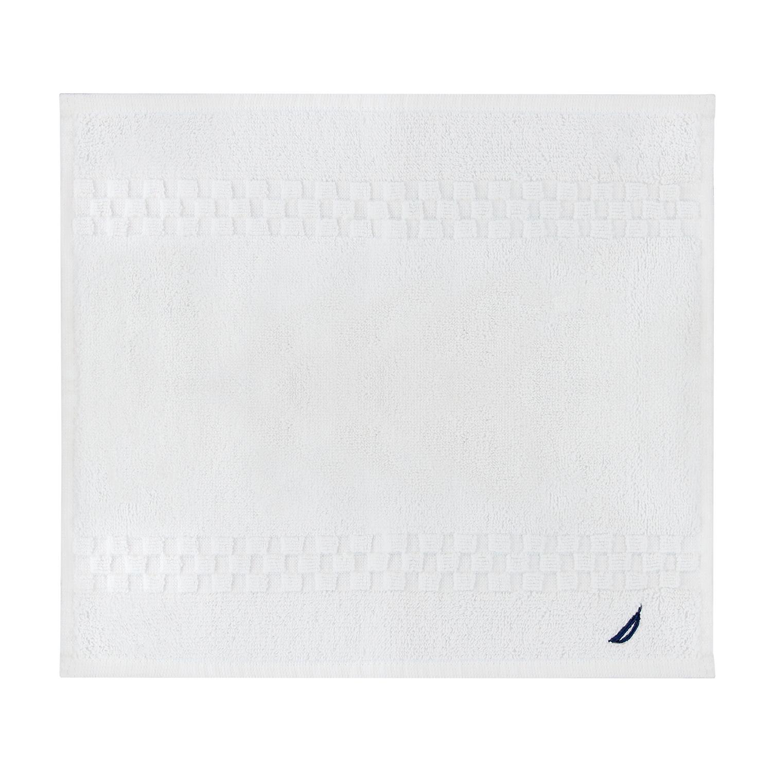 TOALLA DE CARA SIGNATURE NAUTICA 100% ALGODON 33X33CM FRESCURA Y SUAVIDAD BLANCA - 5