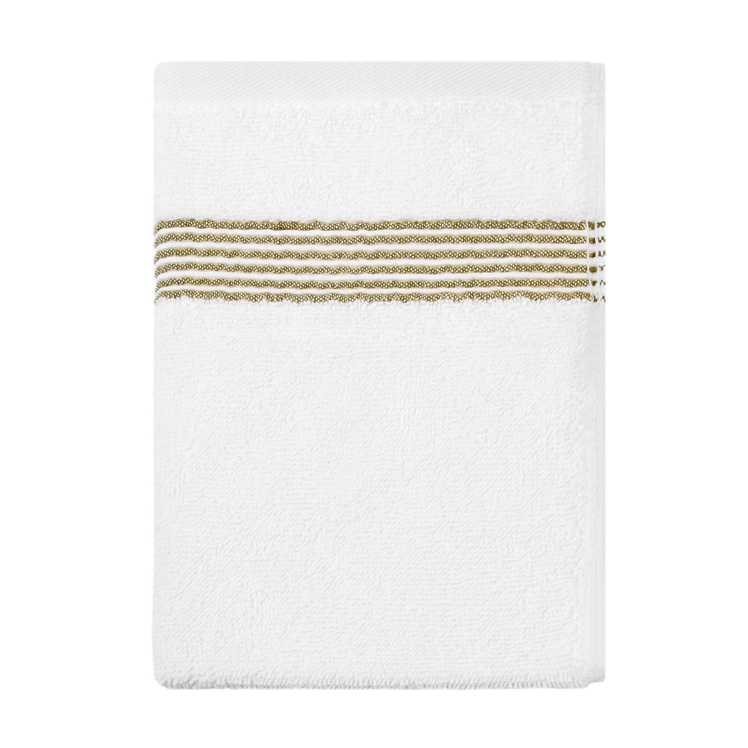 TOALLA DE CARA MAV NAUTICA 100% ALGODON SUAVE 30X50CM BLANCA-VERDE - 4