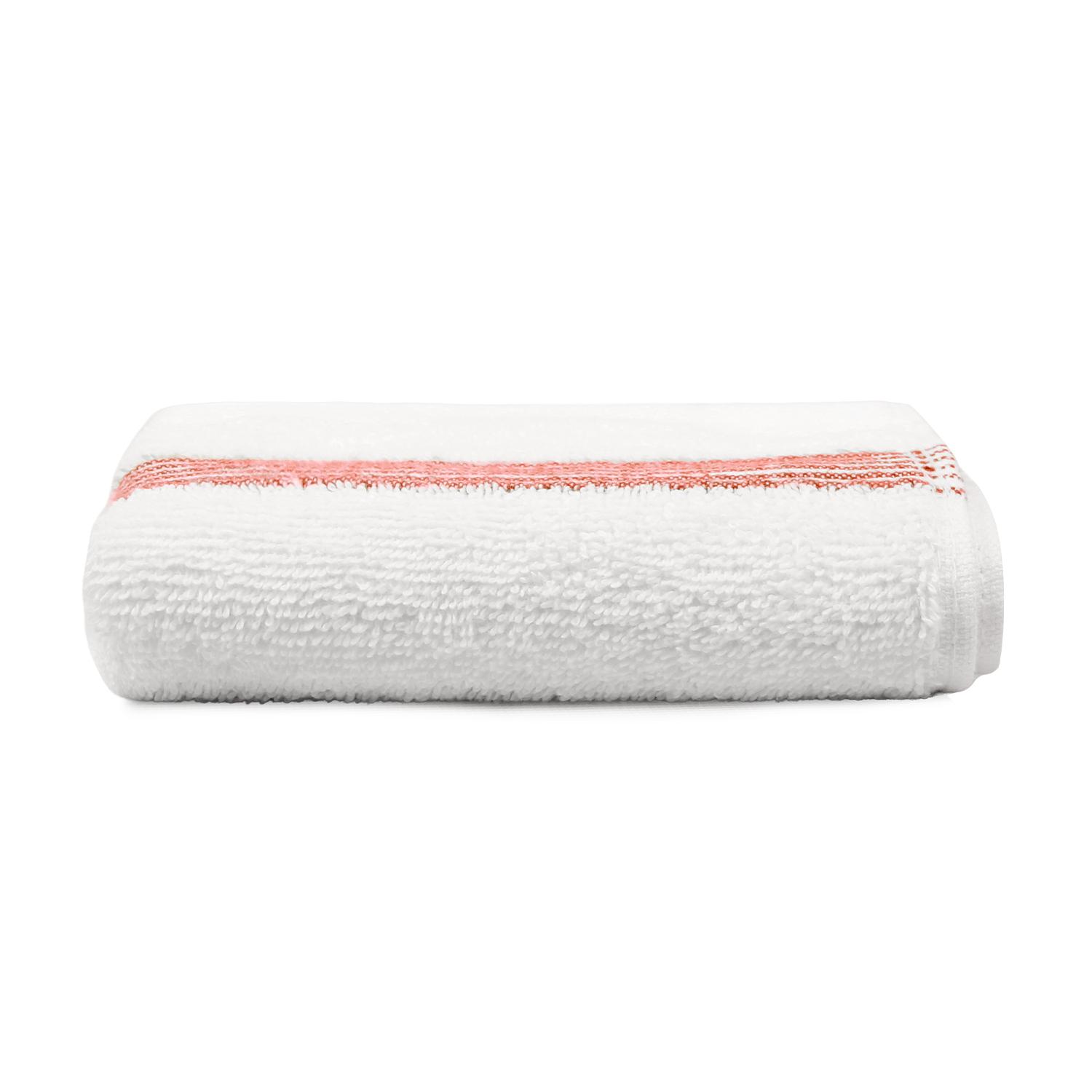 TOALLA DE CARA MAV NAUTICA 100% ALGODON SUAVE 30X50CM BLANCA-ROJO - 2