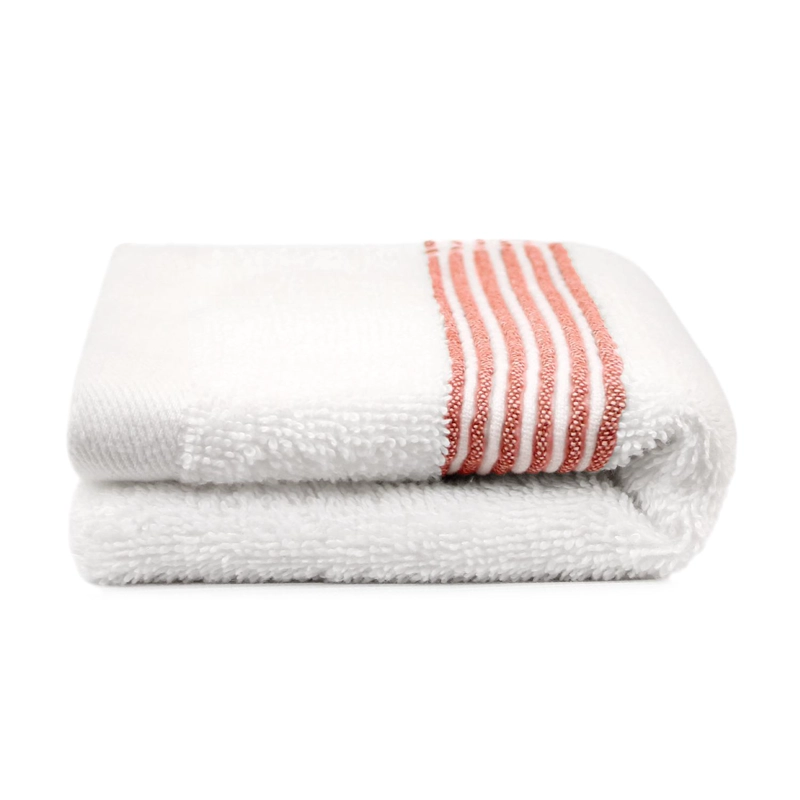 TOALLA DE CARA MAV NAUTICA 100% ALGODON SUAVE 30X50CM BLANCA-ROJO - 3