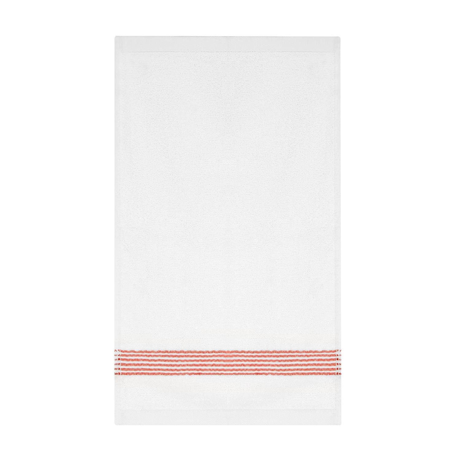 TOALLA DE CARA MAV NAUTICA 100% ALGODON SUAVE 30X50CM BLANCA-ROJO - 5