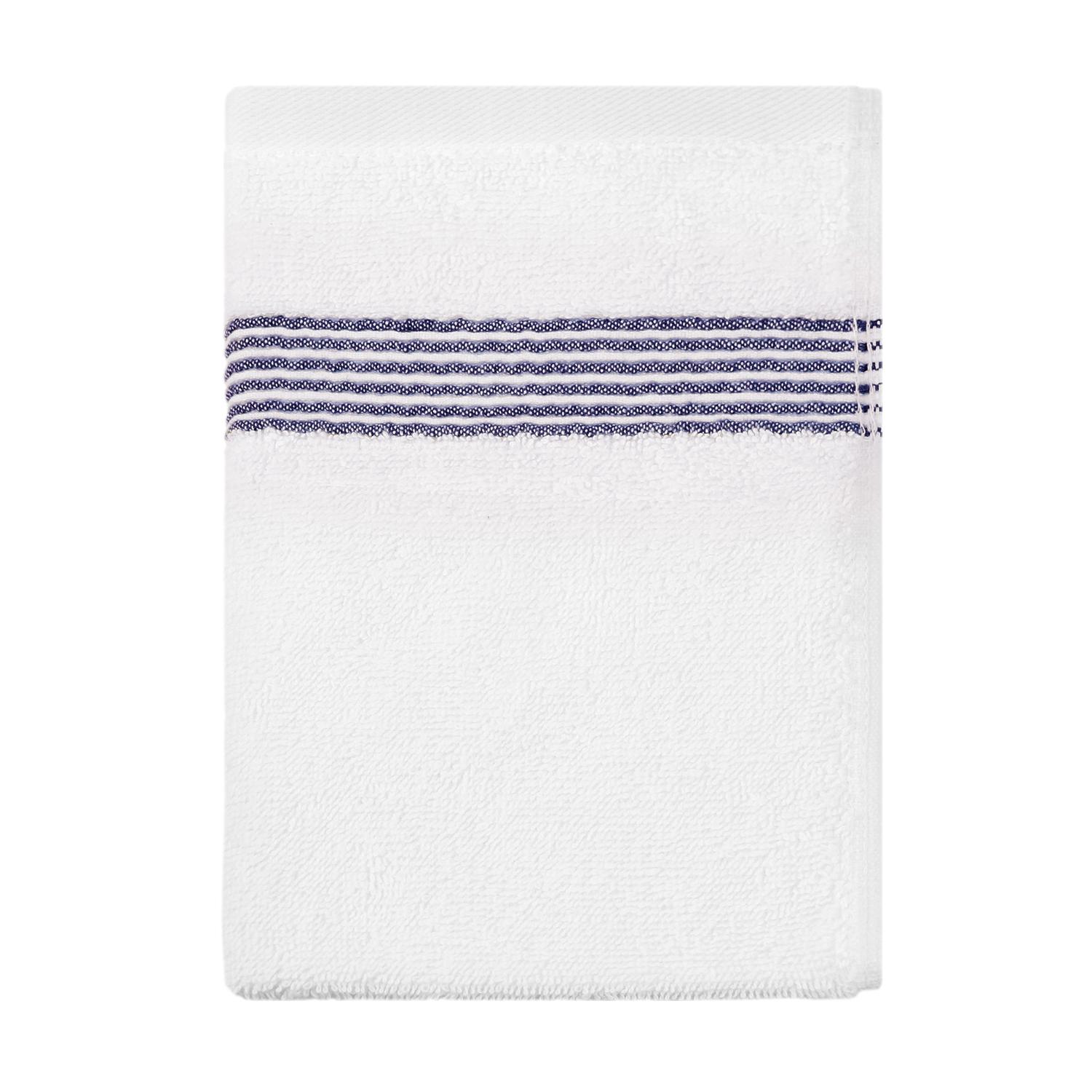 TOALLA DE CARA MAV NAUTICA 100% ALGODON SUAVE 30X50CM BLANCA-AZUL MARINO - 4