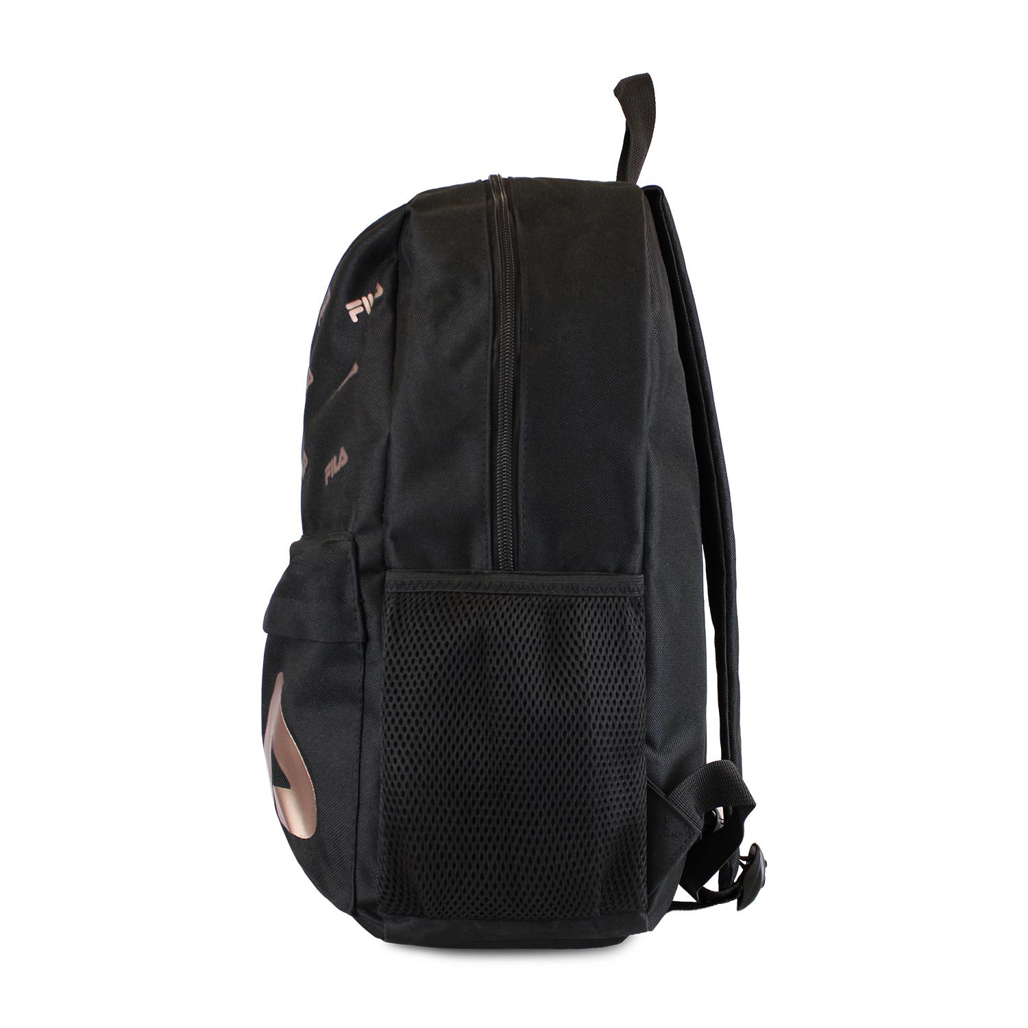 PACK FILA MOCHILA 16LTS URBANIX + ESTUCHE NECESER SPARK NEGRO-ROSE GOLD - 6