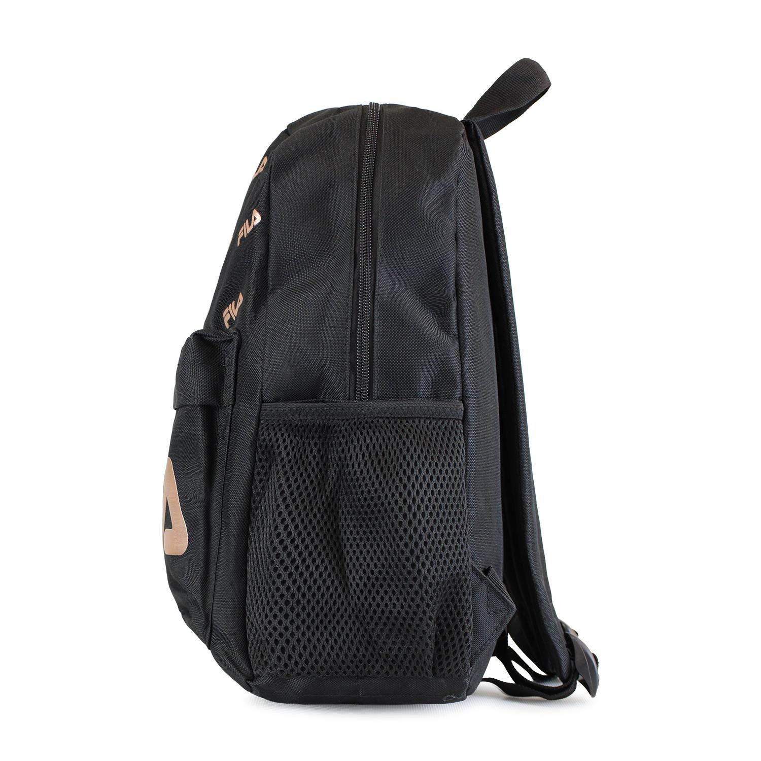 PACK FILA MOCHILA 10LTS URBANIX + ESTUCHE NECESER SPARK NEGRO-ROSE GOLD - 6
