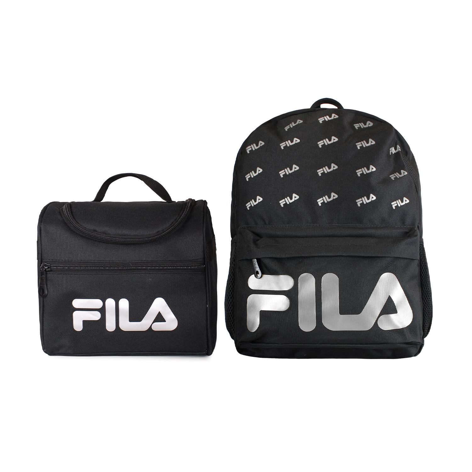 PACK FILA MOCHILA 16LTS URBANIX + LONCHERA TE RMICA BONET NEGRO-SILVER