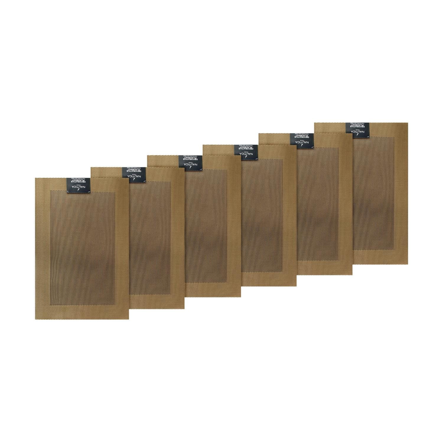 PACK 6 INDIVIDUALES DE MESA NAUTICA HOME 45X30CM DORADO - 4