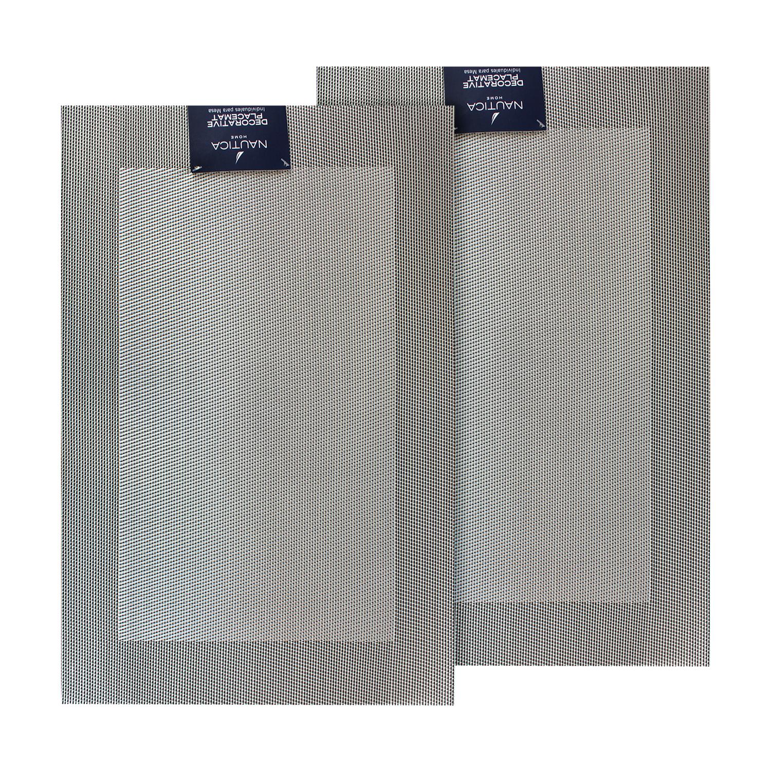 PACK 2 INDIVIDUALES DE MESA NAUTICA HOME 45X30CM PLATEADO - 4