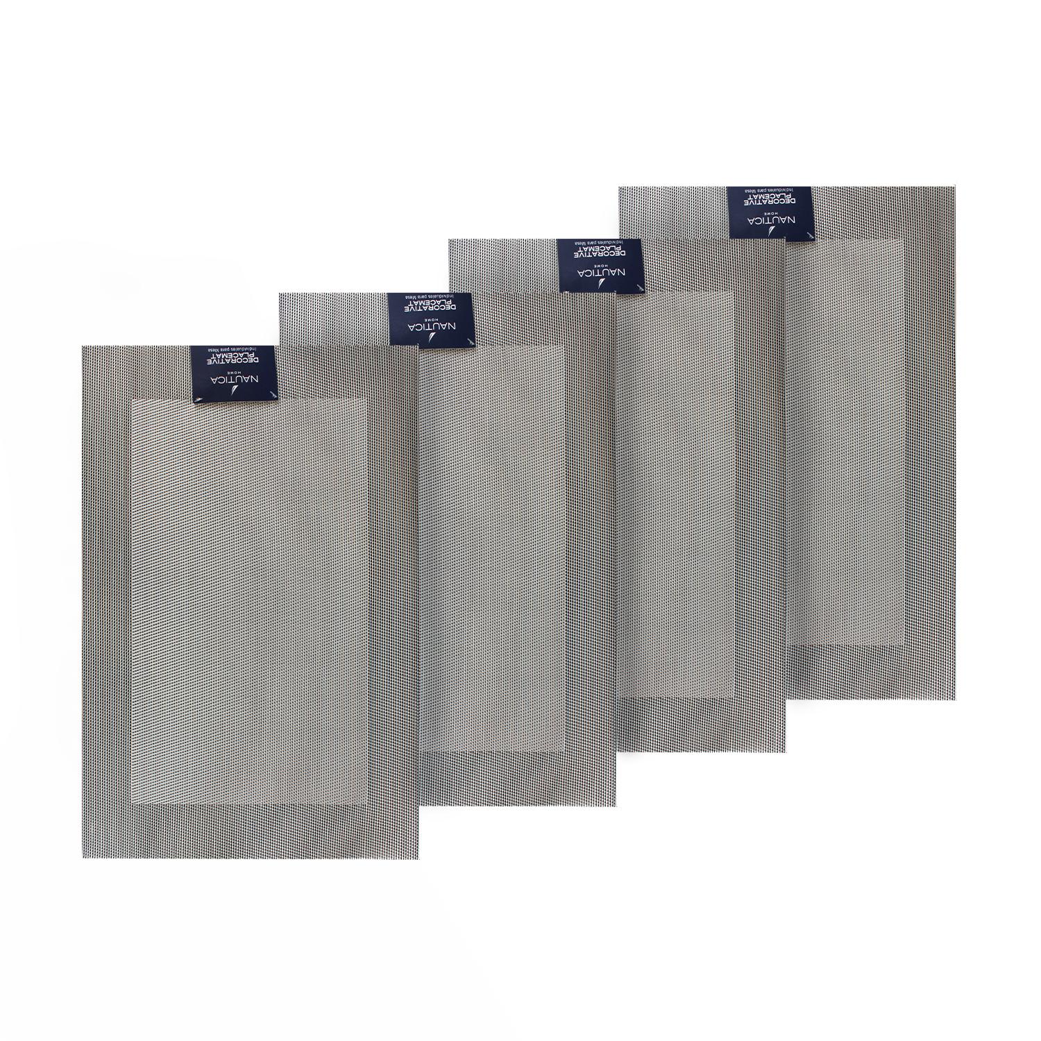 PACK 4 INDIVIDUALES DE MESA NAUTICA HOME 45X30CM PLATEADO - 4